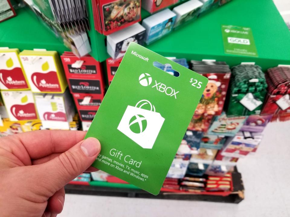 Xbox gift cards can be purchased online and in store