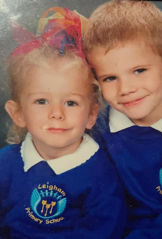 Her brother paid tribute alongside a sweet photo of them as children