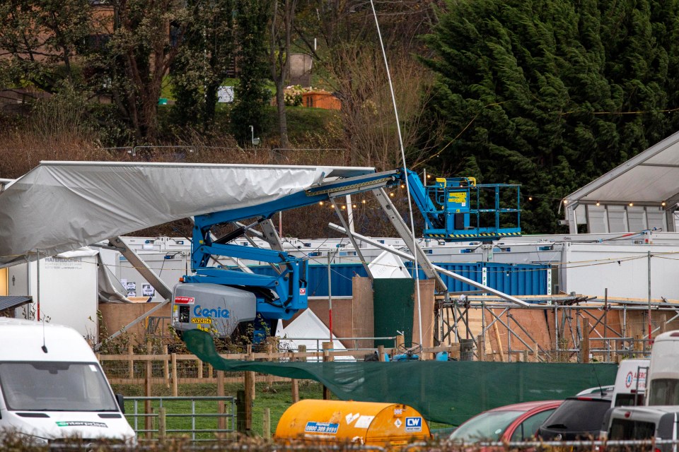 The I'm A Celeb production set has been ravaged by the storm