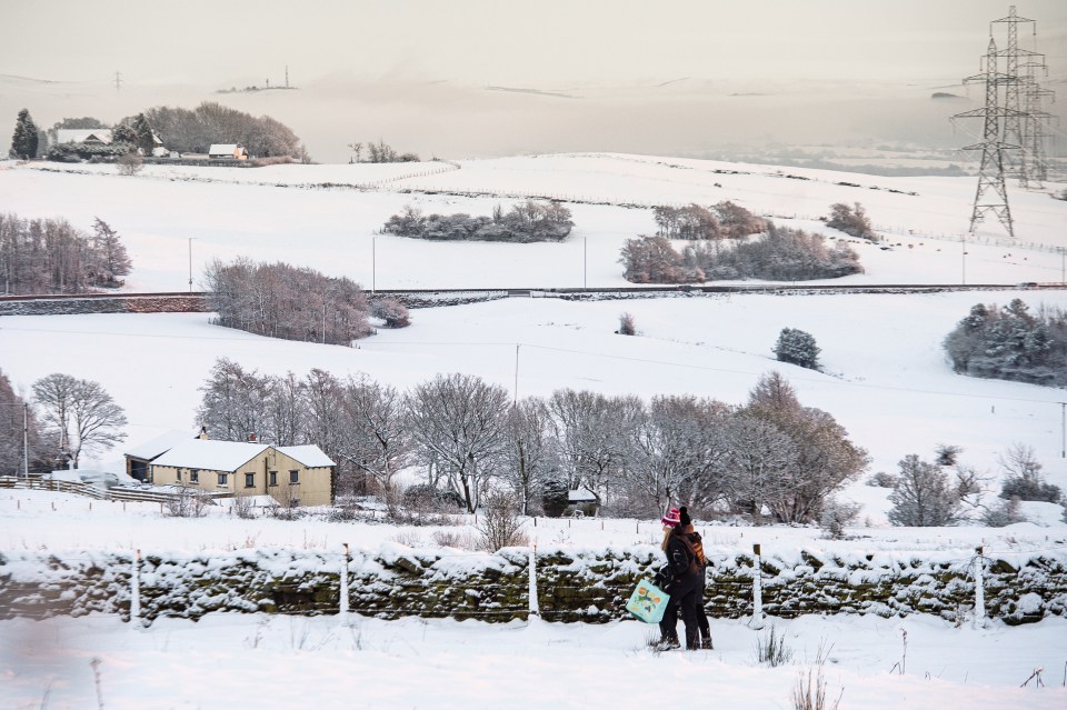 Snow blanketed parts of the country