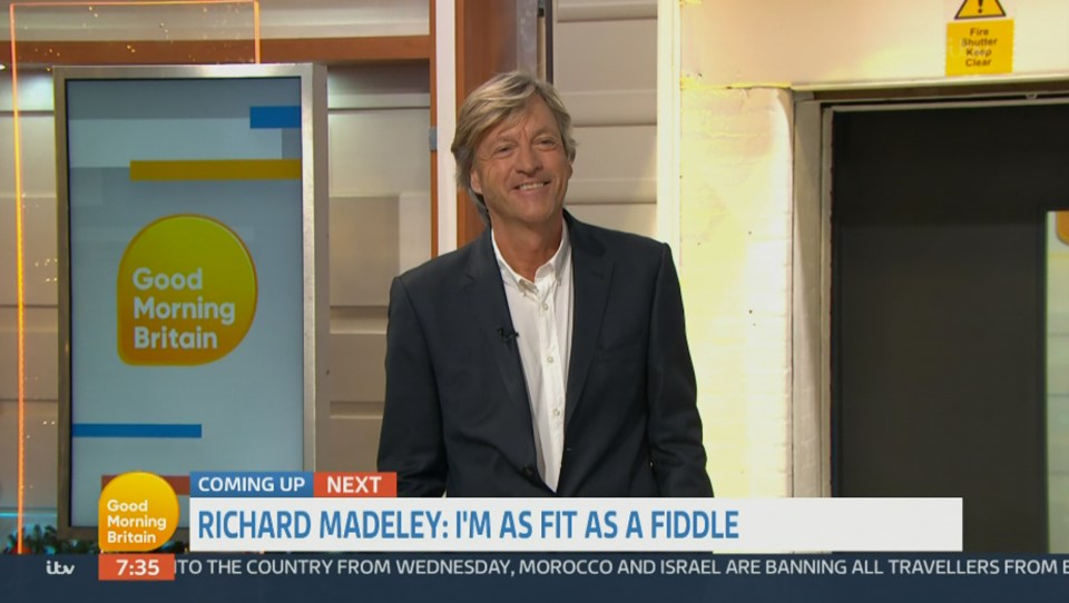 Richard was 'gaunt' as he appeared on Good Morning Britain today