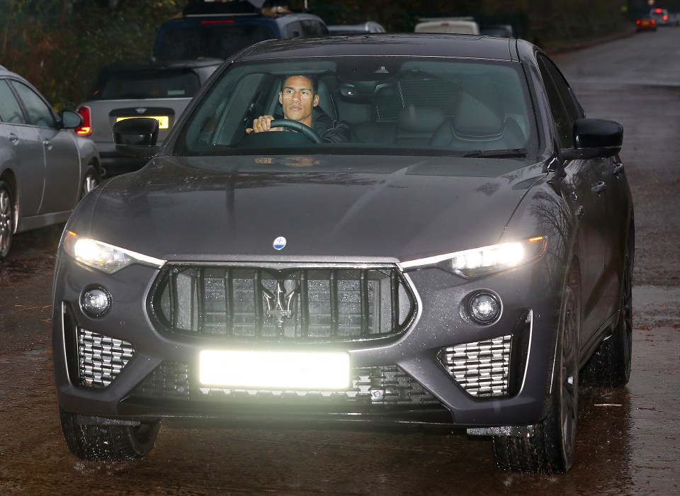 Raphael Varane enjoys the comfort of his Maserati SUV