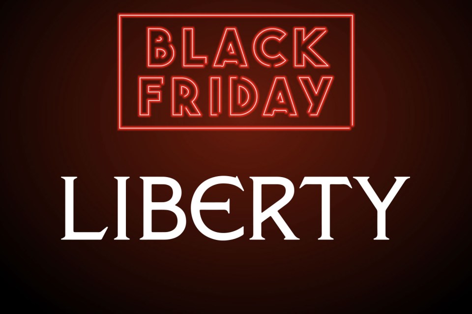 Black Friday Liberty sale announcement.