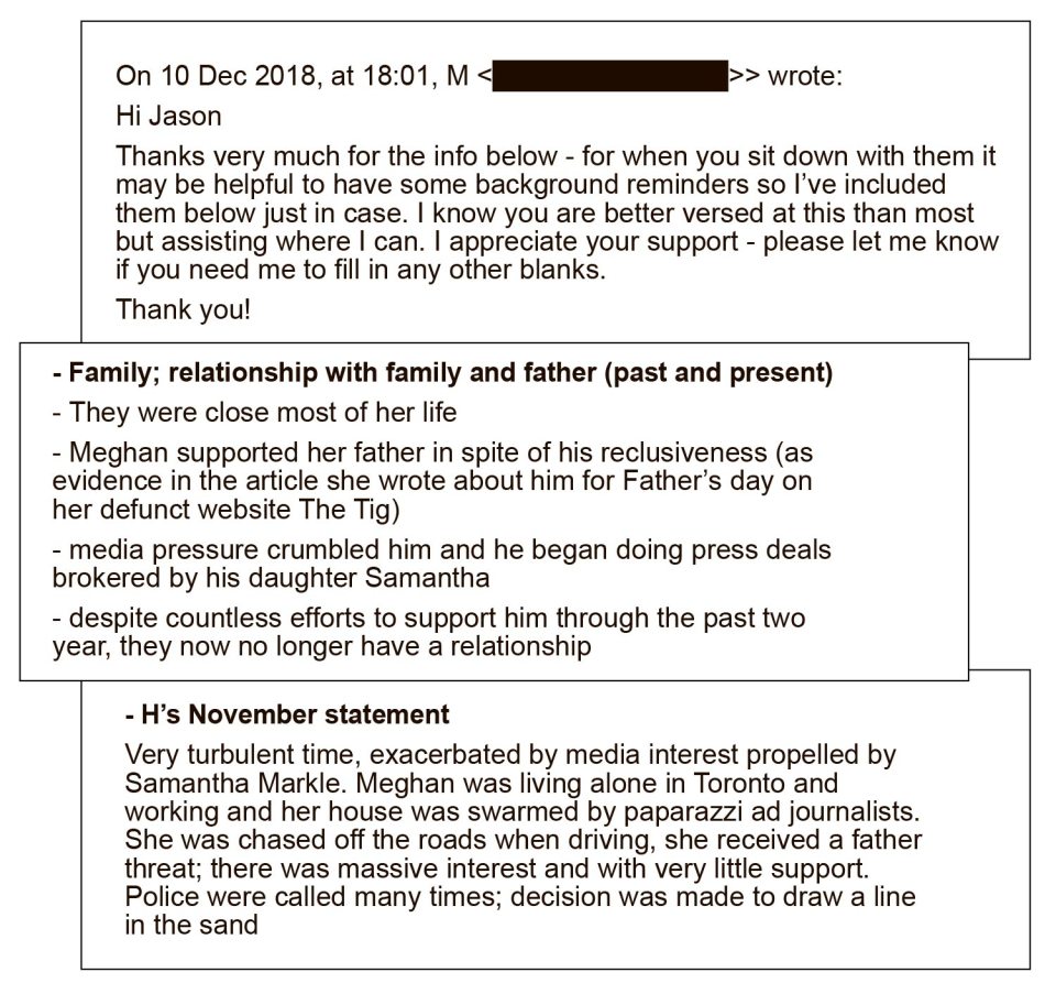 Meghan apologised to judges for not mentioning the emails before in her long-running High Court privacy case against The Mail on Sunday