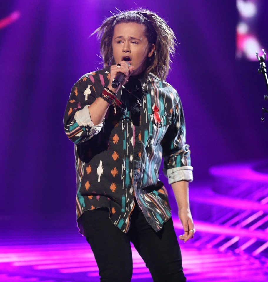 Luke performing for the judges on The X Factor back in 2013