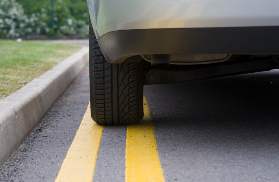 You cannot park on double yellow lines at any time