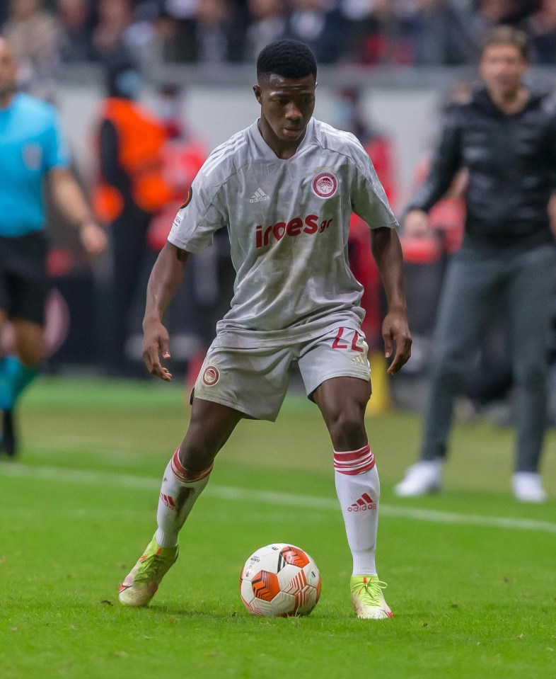 Liverpool have sent scouts for Olympiacos wonderkid Aguibou Camara tonight