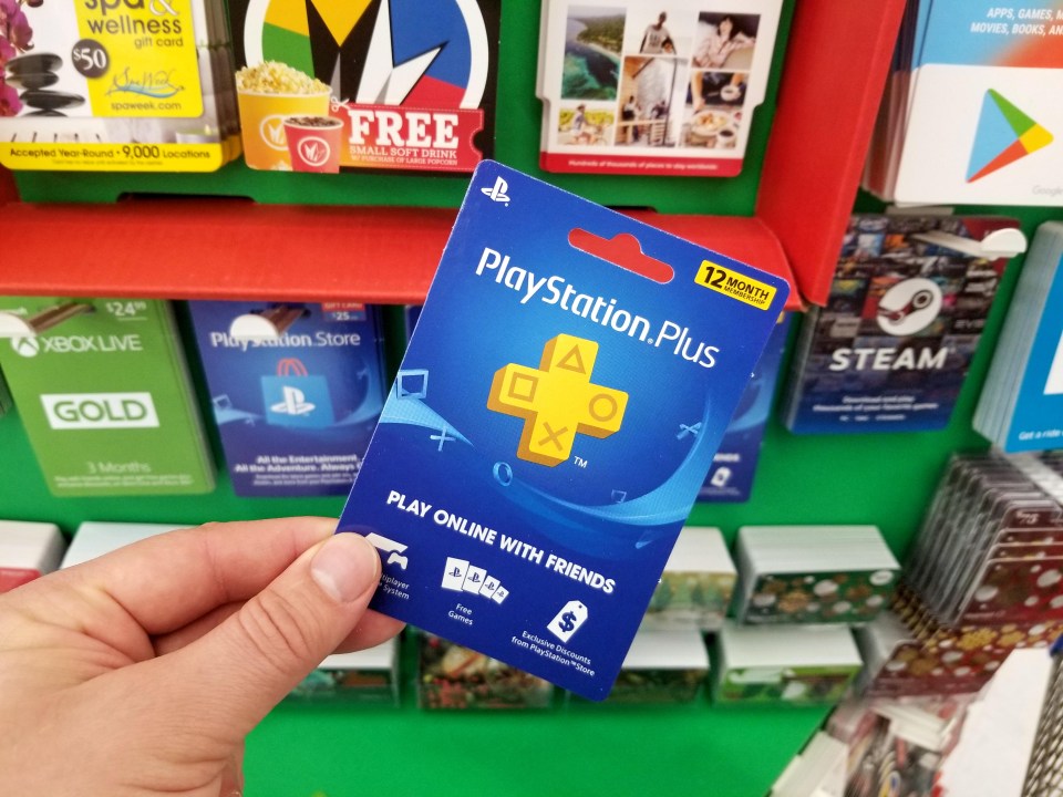 PlayStation gift cards can be bought in-store or online