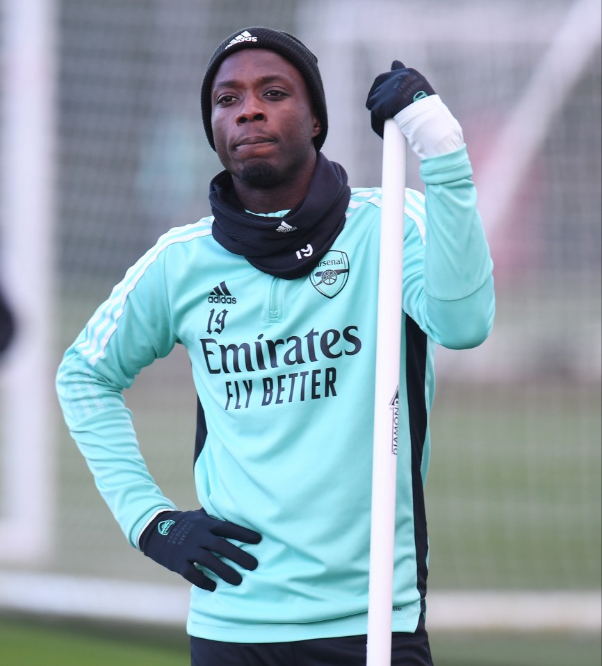 Arsenal winger Nicolas Pepe has been an unused substitute in the last five Premier League games