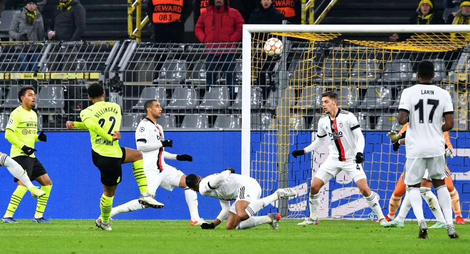 Midfielder Jude Bellingham was off target for Borrusia Dortmund in the 3-2 defeat against Bayern Munich