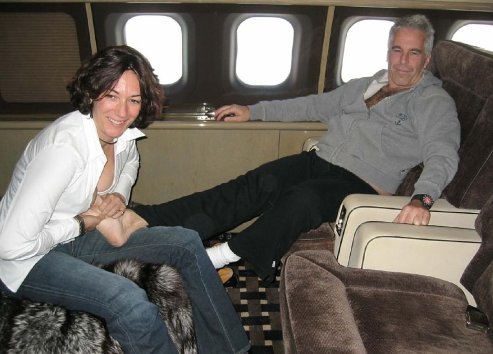 Pictures of Ghislaine Maxwell rubbing Jeffrey Epstein's feet have been revealed at her trial