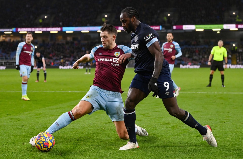 James Tarkowski could be lining up alongside Michail Antonio for West Ham next month