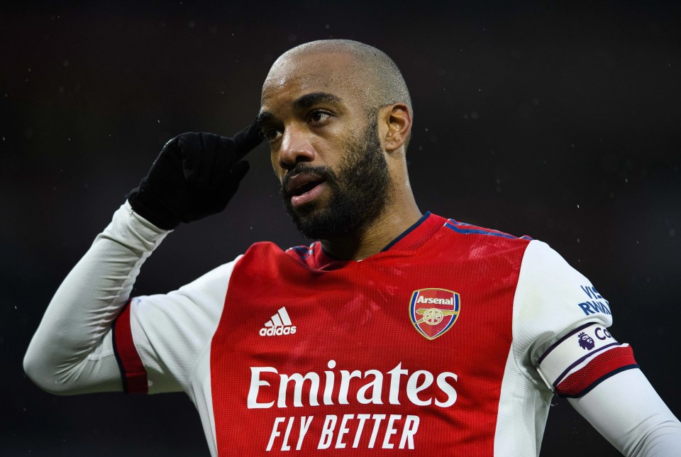 Alexandre Lacazette wore the armband on Saturday