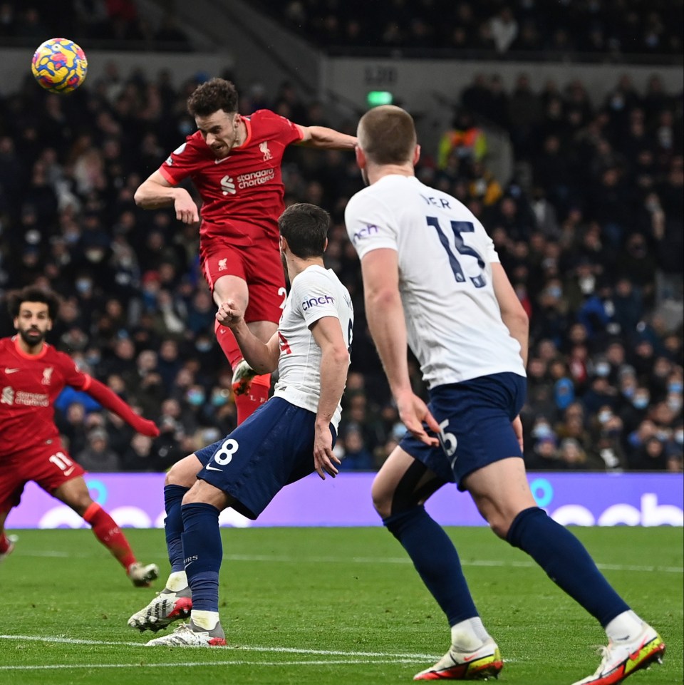 Diogo Jota headed Robertson's cross in to make it 1-1