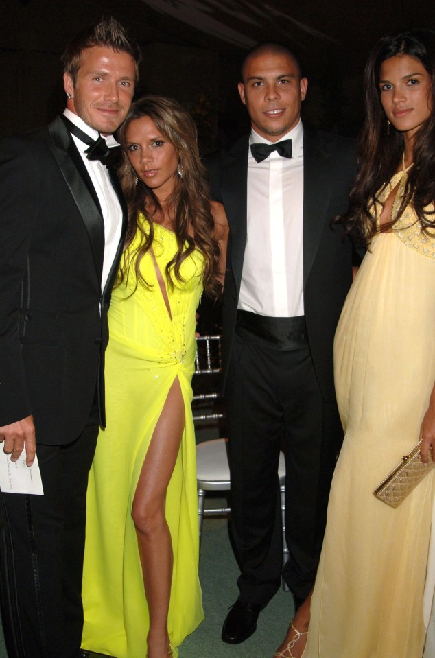 Ronaldo enjoyed the party lifestyle and was pals with David Beckham and wife Victoria