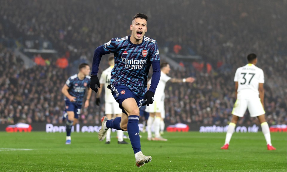 Gabriel Martinelli scored twice as Arsenal beat Leeds 4-1