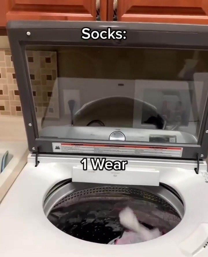 According to her, socks are one of the few things you should wash right way