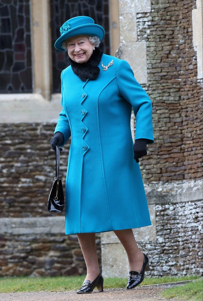 The Queen leaving St Mary Magdalene Church in Sandringham on Christmas Day in 2012