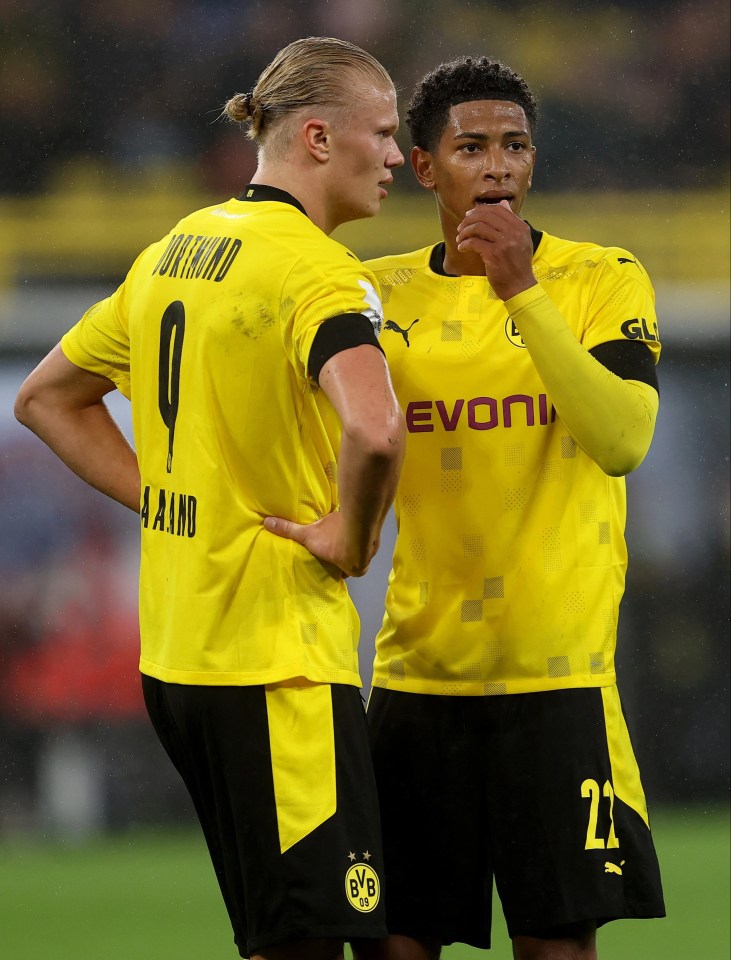 Borussia Dortmund pair Erling Haaland and Jude Bellingham