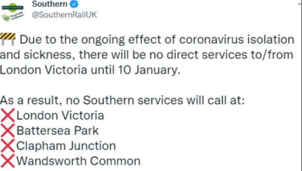 Southern Rail confirmed the cancellations on Twitter