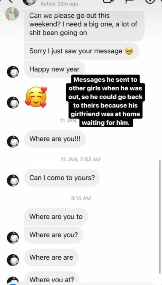 And these are reportedly messages Kyrgios sent to another girl while Passari was 'waiting at home'