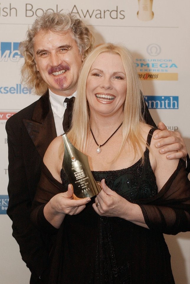 Billy here with author wife Pamela, at the 2002 British Book Awards, says of death: 'It’s nothing to be frightened of. It’s just the next step'