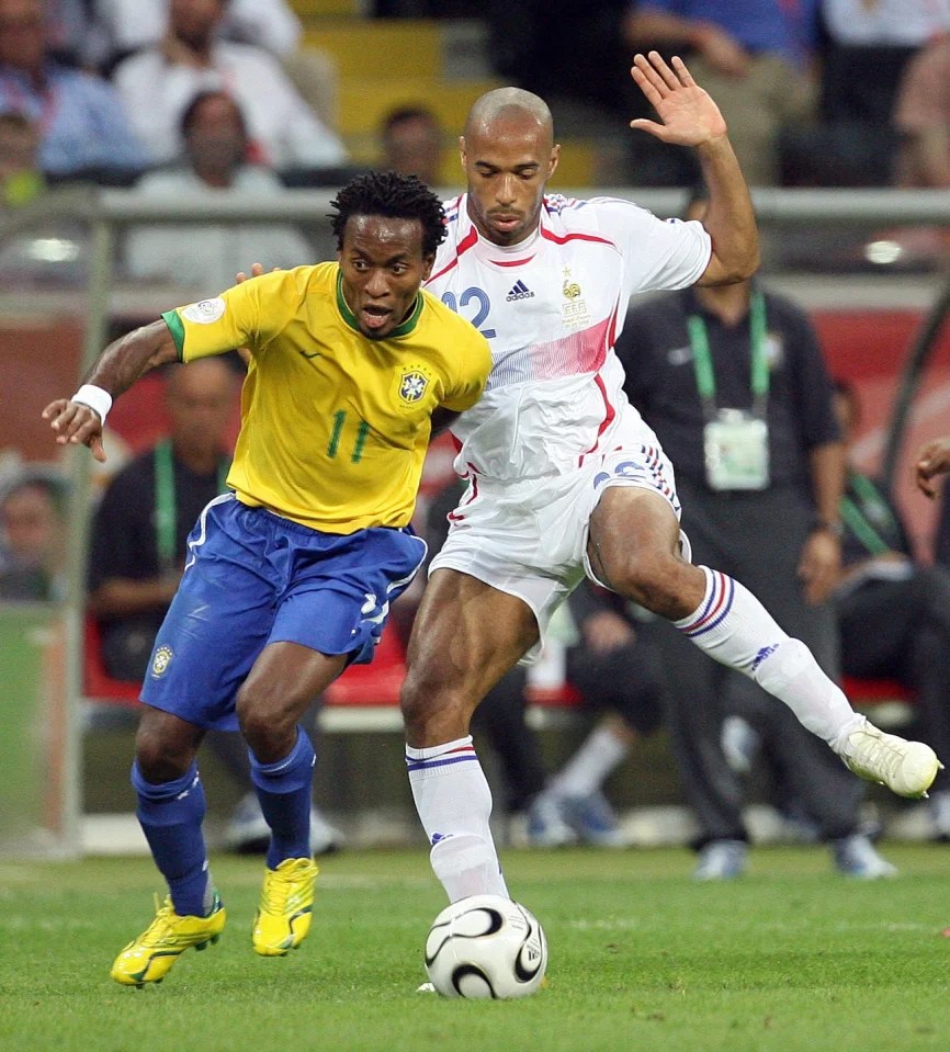 Ze Roberto pictured in action for Brazil at the 2006 World Cup