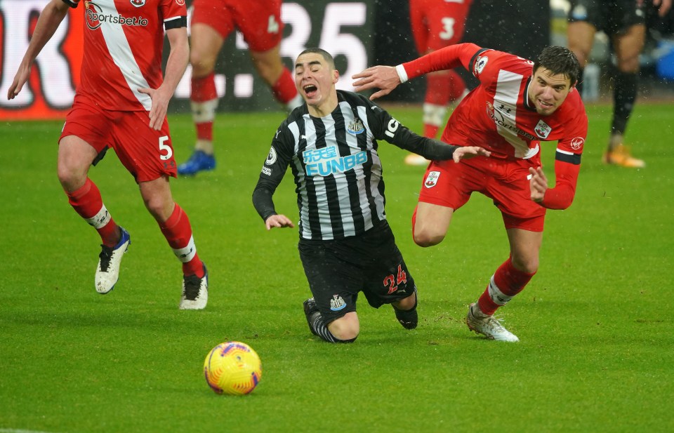 Newcastle were due to face Southampton at St Mary's on January 2