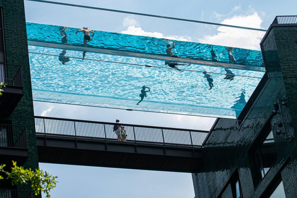 The 25m pool attracted international attention when it opened this year at the Embassy Gardens development