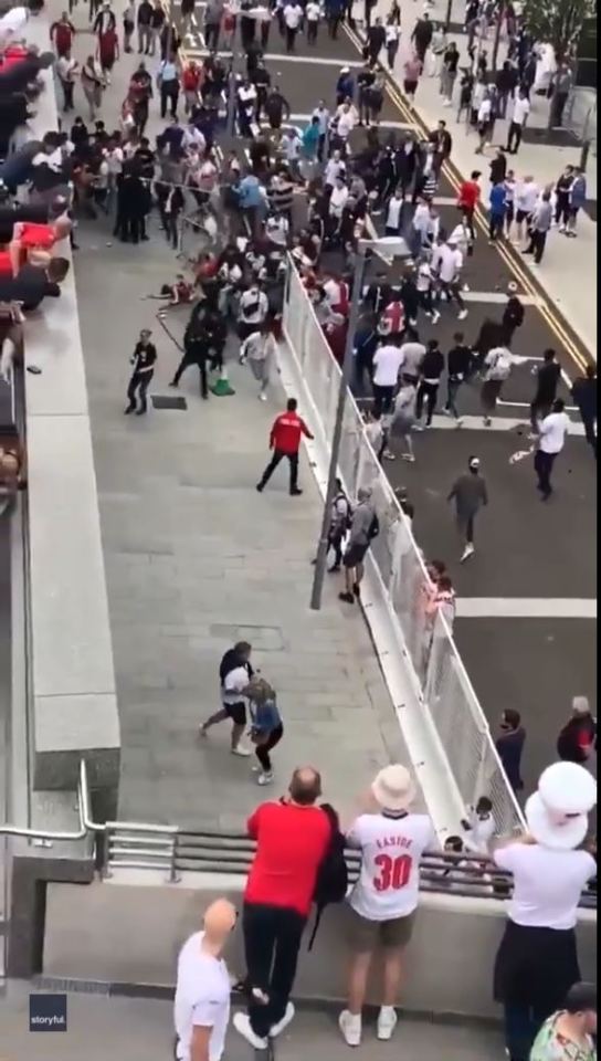 Security meltdown at Wembley as groups of thugs breach barriers and staff watch helplessly