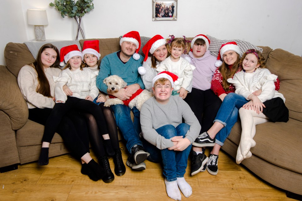 Emma and Roy Hann have 13 children and every Christmas spend £300 on dinner and £1,500 on gifts