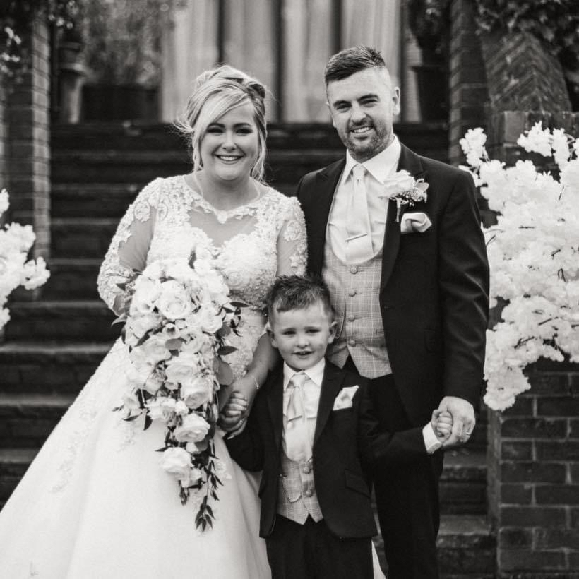 Sophie with her husband Lloyd and their son Alfie