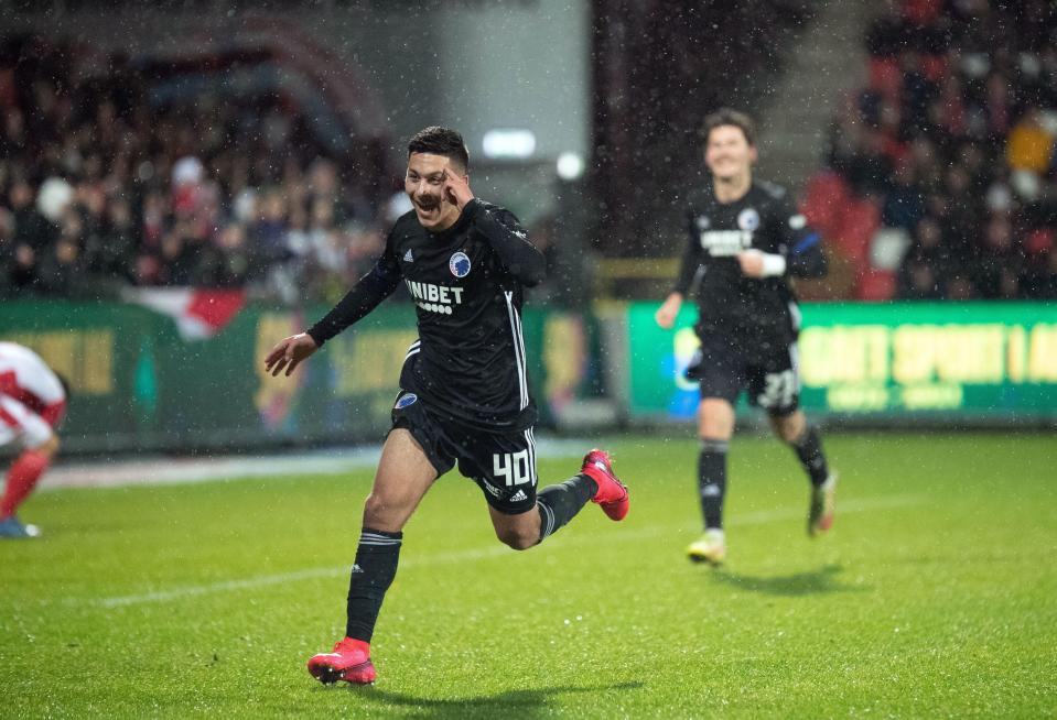 Roony Bardghji celebrates scoring his first senior goal