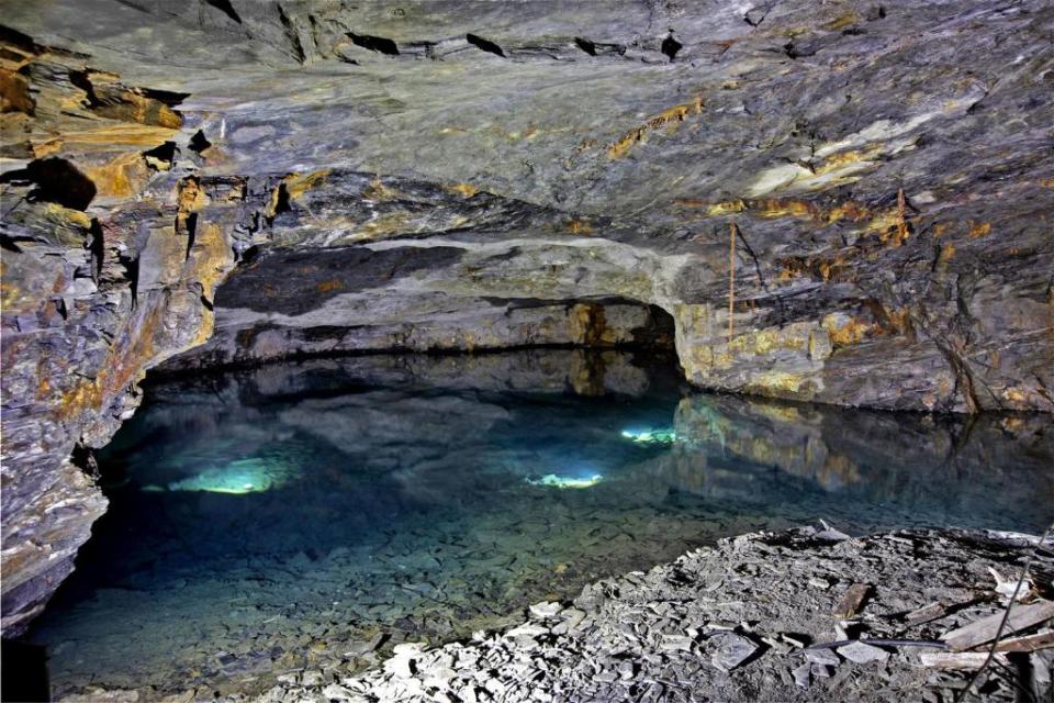 Beneath the property in Cornwall, the lucky new owner will find a stunning system of hand-hewn caves