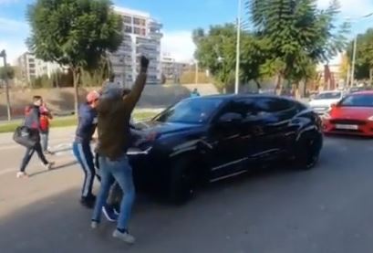 Fans stopped Umtiti from driving by blocking the path of his car