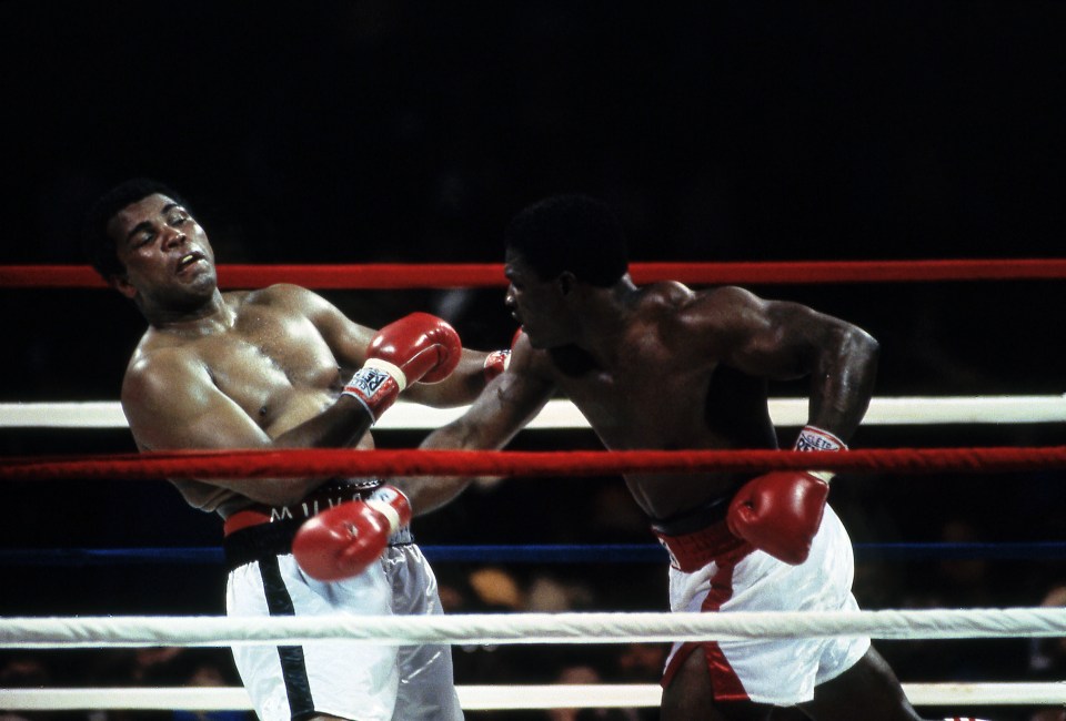 Muhammad Ali hung up his gloves after his bout with Trevor Berbick in 1981