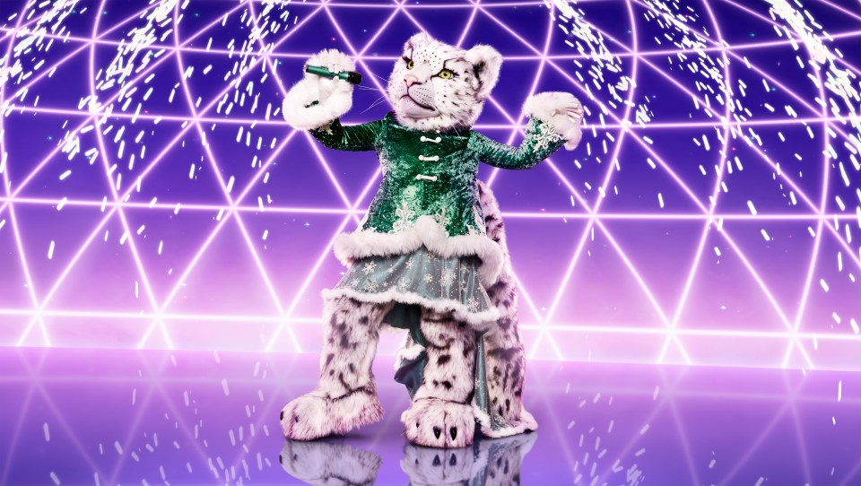 Snow Leopard: In their grand velvet garb, this leopard’s look is fine and dandy, would a well-dressed celeb with a wild side be a fur bet as the hidden singer?