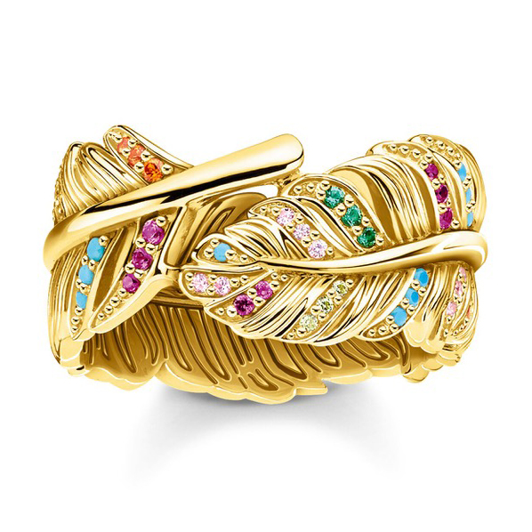 This stunning Thomas Sabo gold-plated feather ring is £298