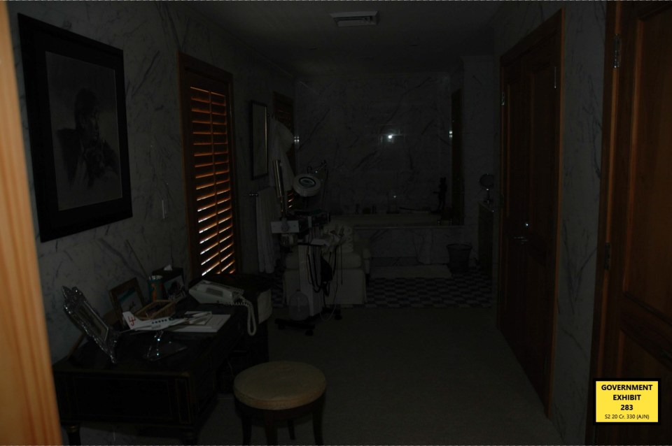 Picture released by the US Department of Justice showing the interior of Epstein's home