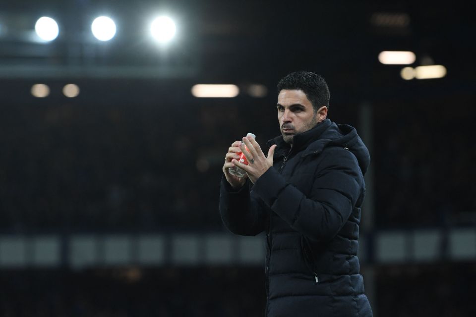 Arteta could only watch on as Gray's late goal gave Everton all three points