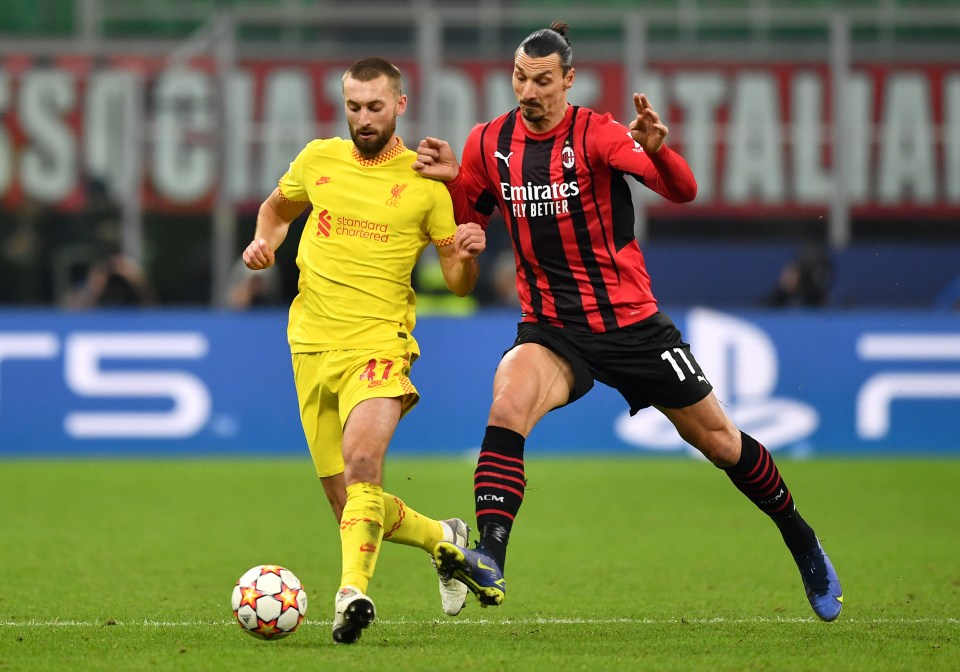 Phillips started for Liverpool against AC Milan in midweek