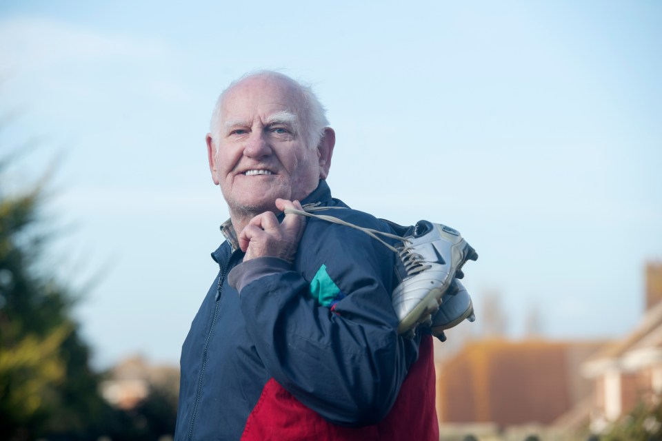 Britain's oldest footballer Dickie Borthwick, 86, is hanging up his boots after 79 years