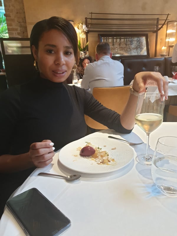 Nadine won a Michelin star restaurant lunch