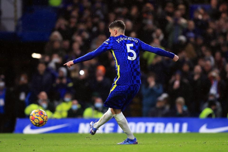 Jorginho converts from the penalty spot