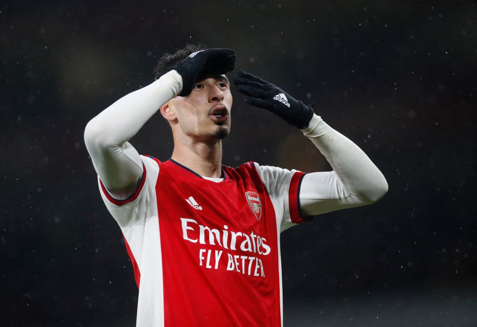 Gabriel Martinelli looked eager to impress on the left-wing in Aubameyang's absence