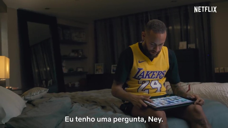 The trailer starts with a clip of Neymar relaxing and a voice saying 'I have a question, Ney'