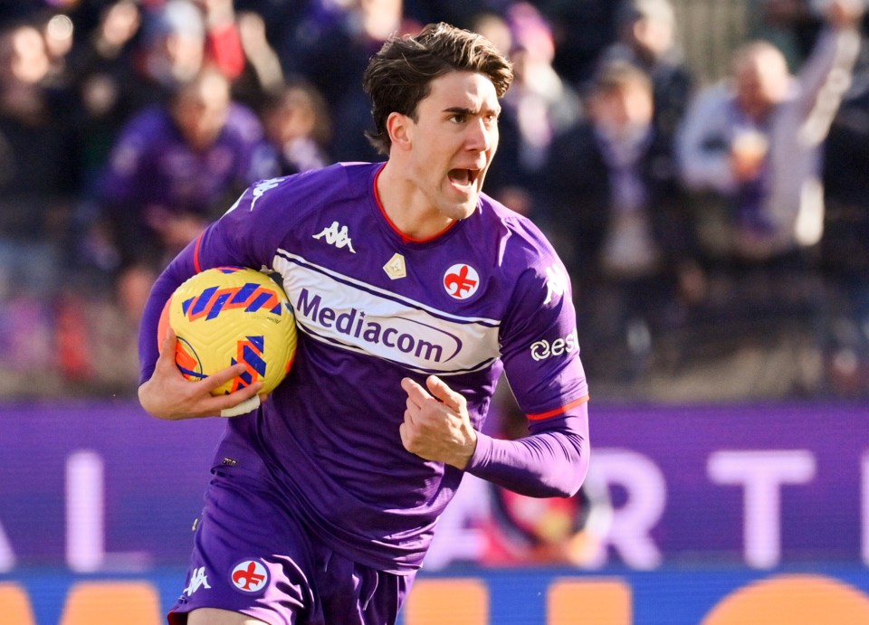 Arsenal are believed to be eyeing up a move to sign Fiorentina marksman Dusan Vlahovic