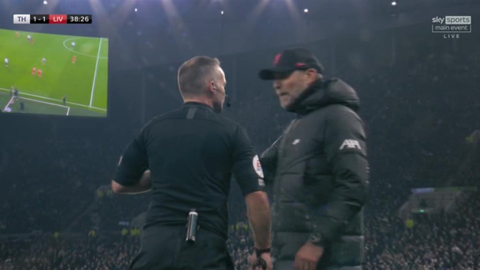 Jurgen Klopp was incandescent with rage and was booked for his outburst