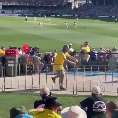 The Aussie fan revelled in the attention