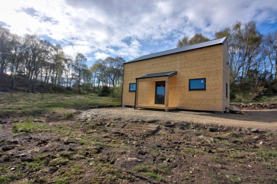 The £200,000 eco-home was constructed on the banks of Loch Migdale